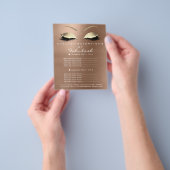 Make-up Schoonheidssalon Gouden Glitters Flyer Kof (Hand)