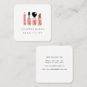 Make-up schoonheidssalon Mode Vierkante Visitekaartje (Voorkant / Achterkant)