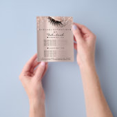 Make-up Schoonheidssalon Roze Glitter Wimpers Flyer (Hand)