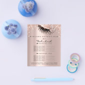 Make-up Schoonheidssalon Roze Glitter Wimpers Flyer (Enkel)