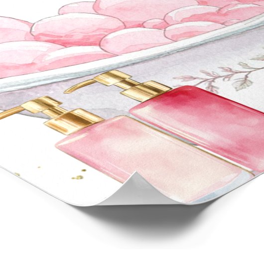 Make-up sectie Spa Party Sign Poster (Hoek)