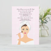 Make-up Sessie en Spa Uitnodiging (Staand voorkant)
