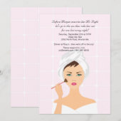 Make-up sessie en uitnodiging voor het wellnesscen (Voorkant / Achterkant)