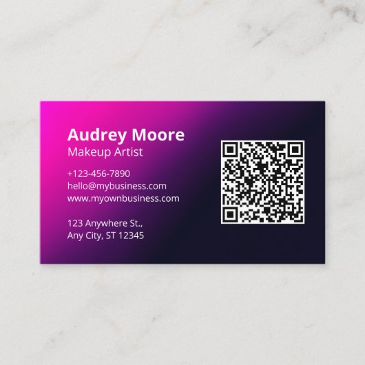 Make-up Sjablonen Visitekaartje (Voorkant)