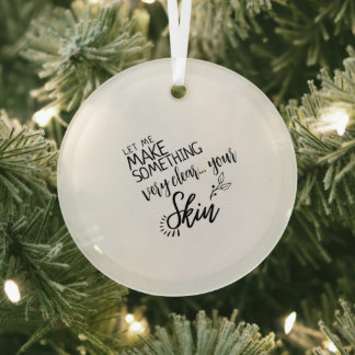 Make-up Skincare consultant geschenk estheticus ku Glas Ornament