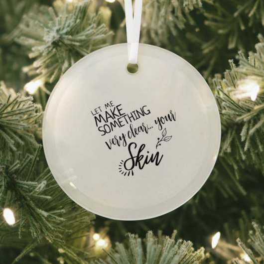 Make-up Skincare consultant geschenk estheticus ku Glas Ornament (Insitu)