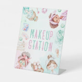 Make-up Station Spa feest Verjaardag Reclamebord Met Voetstuk (Voorkant)