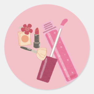 Make-up stemming aan ronde sticker