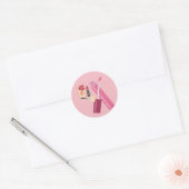 Make-up stemming aan ronde sticker (Envelop)