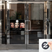 Make-up Studio Zwart Wit Logo 3 Foto Raamsticker (Kantoordeur)