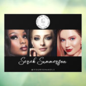 Make-up Studio Zwart Wit Logo 3 Foto Raamsticker (Vel 3)