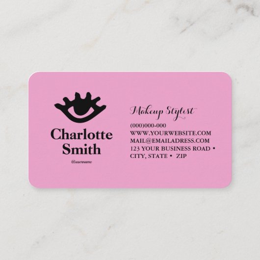 Make-up stylist gepersonaliseerd Visitekaartje (Achterkant)
