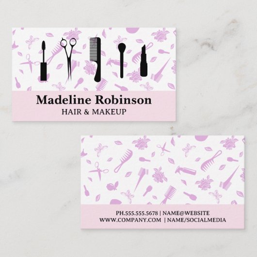 Make-up Tools | Salon Patroon Visitekaartje (Voorkant / Achterkant)