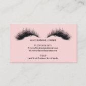 Make-up Trend Salon Wimper Roze Visitekaartje (Achterkant)