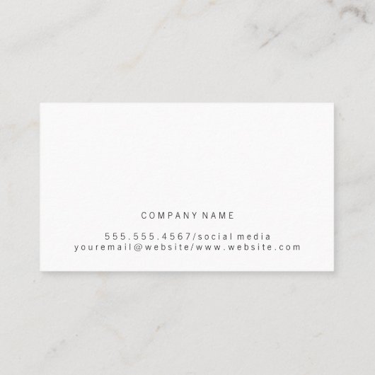 Make-up Uitstekende Tinten Visitekaartje (Achterkant)