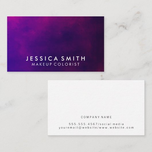 Make-up Uitstekende Tinten Visitekaartje (Voorkant / Achterkant)