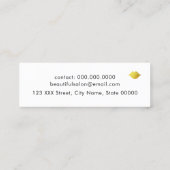 make-up / verfraai salon monogram met gouden lippe mini visitekaartje (Achterkant)