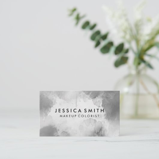Make-up Waterverf grijs Visitekaartje (Staand voorkant)