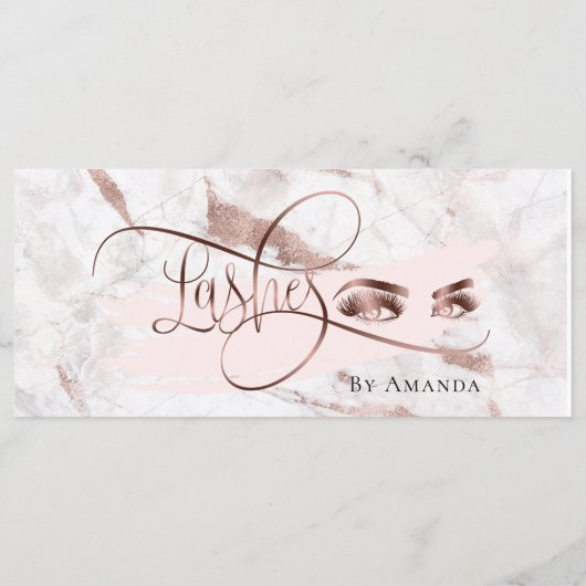 Make-up Wenkbrauw Eye Lash Roos Gold Marble Menu (Achterkant)