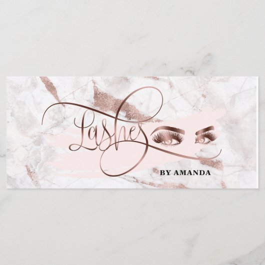 Make-up Wenkbrauw Eye Lash Roos Gold Marble Menu (Achterkant)