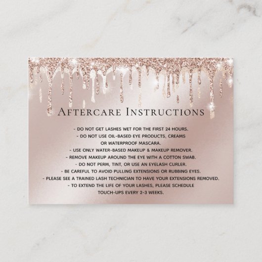 Make-up Wenkbrauw Ogen Lash Gold Druppels Nazorg k Aanbevelingskaartje (Achterkant)