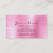 Make-up Wenkbrauw Ogen Wimpers Glitter Roze Zilver Visitekaartje (Achterkant)