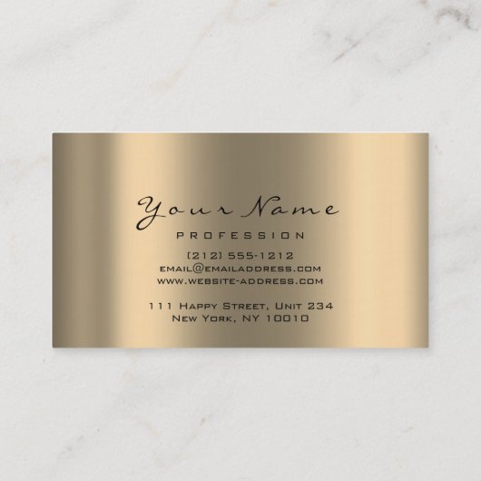 Make-up Wenkbrauw Ogen Wimpers Glitter SPA Gold Se Visitekaartje (Achterkant)