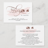 Make-up Wenkbrauw Ogen Wimpers Nazorg kaart (Voorkant / Achterkant)