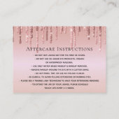 Make-up wenkbrauw ogen wimpers nazorg kaart druppe (Achterkant)