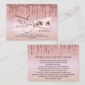 Make-up wenkbrauw ogen wimpers nazorg kaart druppe (Voorkant / Achterkant)