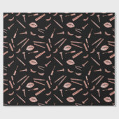 Make-up, wenkbrauw, ogen, wimpers, Roos goud Cadeaupapier (Vlak)