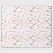 Make-up, wenkbrauw, ogen, wimpers, Roos goud Cadeaupapier (Vlak)