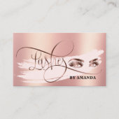 Make-up Wenkbrauw Ogen Wimpers Roos Gouden Folie Visitekaartje (Voorkant)