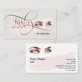 Make-up Wenkbrauw Ogen Wimpers wit marmer Visitekaartje (Voorkant / Achterkant)