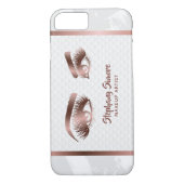 Make-up Wenkbrauw Oog Lange Mooie wimpers Roos Gou Case-Mate iPhone Case (Achterkant)