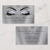 Make-up Wenkbrauwwimpers Glitter Zwart Grijs Zilve Visitekaartje (Voorkant / Achterkant)