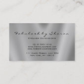 Make-up Wenkbrauwwimpers Glitter Zwart Grijs Zilve Visitekaartje (Achterkant)