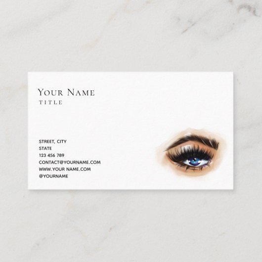 Make-up wenkbrauwwimpers hand trekken Visitekaartj Visitekaartje (Achterkant)