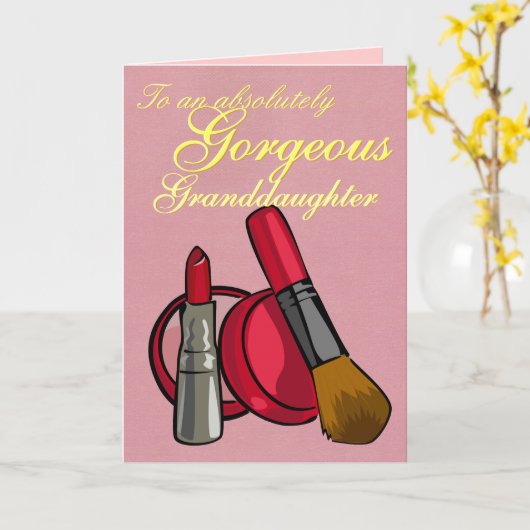  make-up Wenskaart Kaart (Gele Bloem)