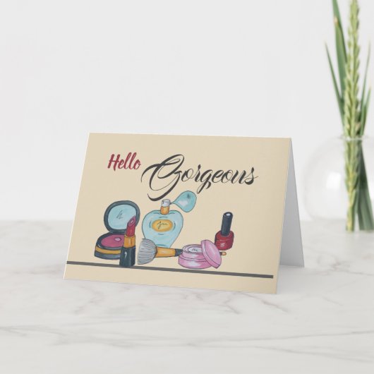 make-up wenskaart kaart (Voorkant)