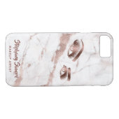 Make-up Wimper Beauty Roos Goud Marmeren Wimpers L Case-Mate iPhone Case (Achterkant (Horizontaal))