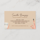 Make-up Wimper Beige Bruin Tweezer Curler Vrouw Visitekaartje (Achterkant)