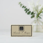 Make-up Wimper Event Planner Logo Gold Royal Visitekaartje (Staand voorkant)