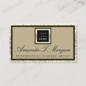 Make-up Wimper Event Planner Logo Gold Royal Visitekaartje (Voorkant)