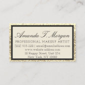 Make-up Wimper Event Planner Logo Golden Lijst Visitekaartje (Achterkant)