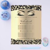 Make-up Wimper Schoonheid Confetti Sepia Flyer Pri (Enkel)