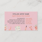 Make-up Wimper Verkoper Roze Stijl Sinaasappel Visitekaartje (Achterkant)