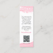 Make-up Wimpers Brow Pink Bedankt QR Code Korting Mini Visitekaartje (Achterkant)