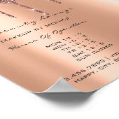 Make-up Wimpers Openingstijden Salon Drip Prijsli Poster (Hoek)