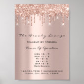 Make-up Wimpers Openingstijden Salon Drip Spark Pr Poster (Voorkant)